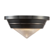 Willard 10" Flush Mount in Urban Bronze/Prismatic Glass