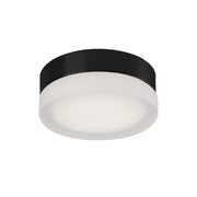 Bedford 6" Flush Mount in Black/Frosted