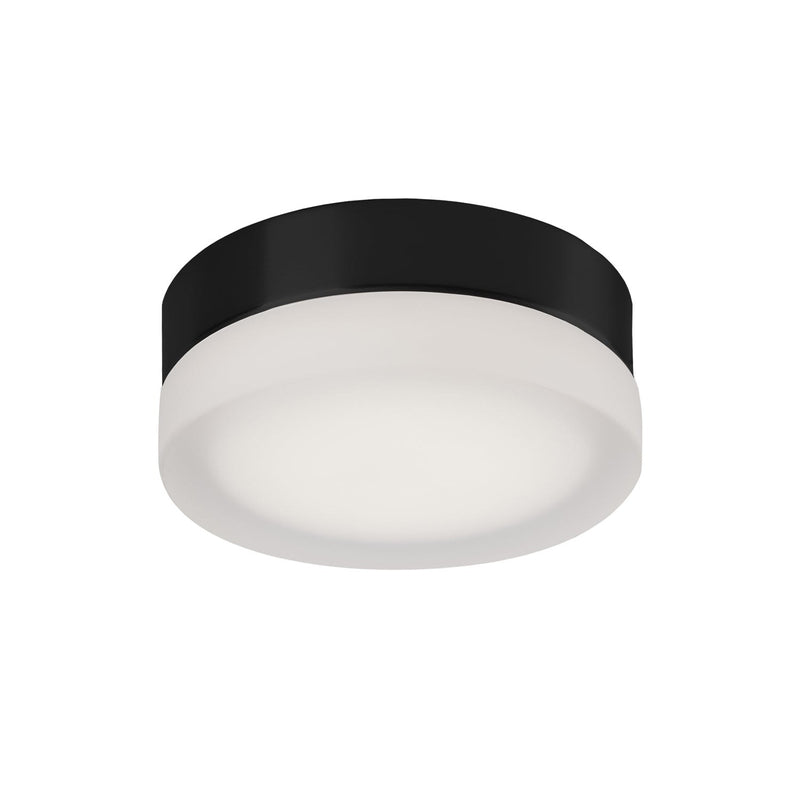 Bedford 6" Flush Mount in Black/Frosted