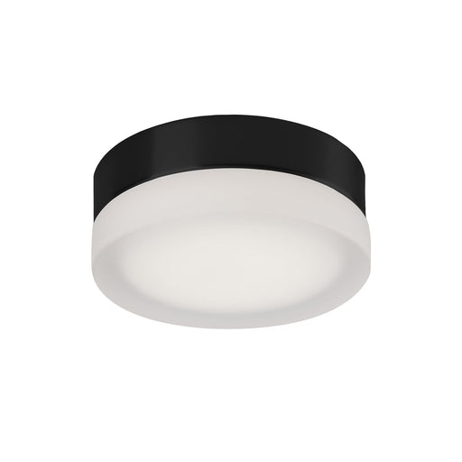 Bedford 6" Flush Mount in Black/Frosted