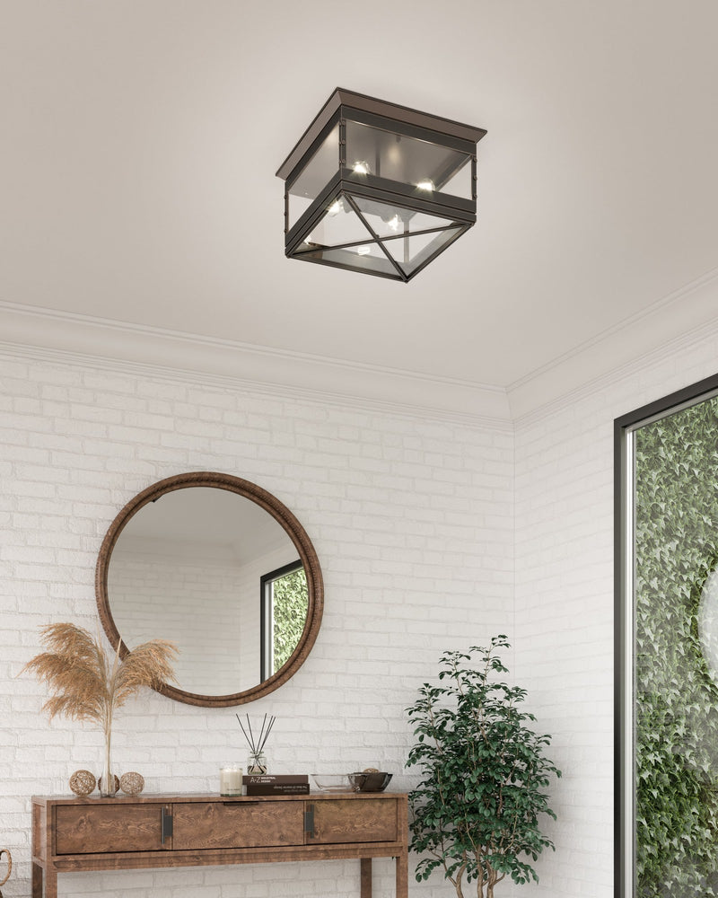 Douglas 18" 4-Light Flush Mount in Urban Bronze