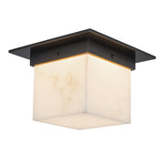 Mineral 5" (8" Width) Flush Mount in Urban Bronze/Alabaster