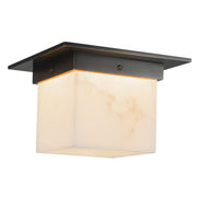 Mineral 5" (8" Width) Flush Mount in Urban Bronze/Alabaster