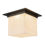 Mineral 8" (11" Width) Flush Mount in Urban Bronze/Alabaster
