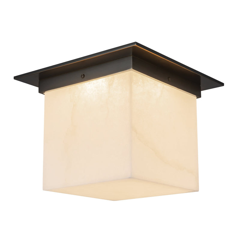 Mineral 8" (11" Width) Flush Mount in Urban Bronze/Alabaster