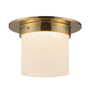 Mineral 5" (8" Diameter) Flush Mount in Patina Brass/Alabaster