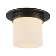 Mineral 5" (8" Diameter) Flush Mount in Urban Bronze/Opal Glass