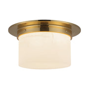 Mineral 5" (11" Diameter) Flush Mount in Patina Brass/Alabaster