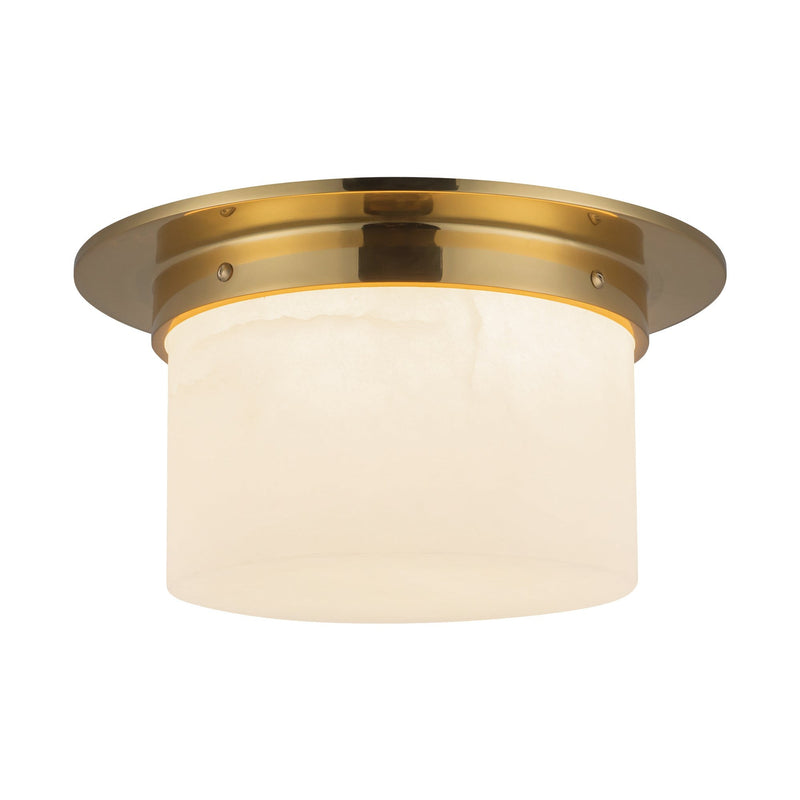 Mineral 5" (11" Diameter) Flush Mount in Patina Brass/Alabaster