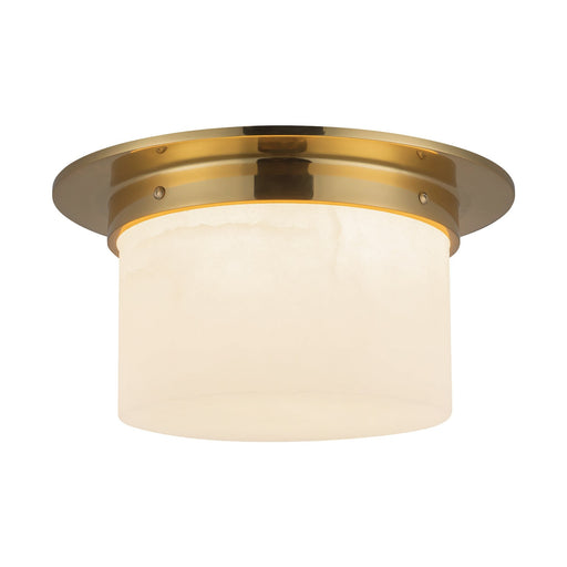 Mineral 5" (11" Diameter) Flush Mount in Patina Brass/Alabaster