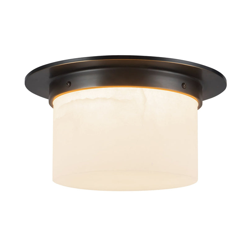 Mineral 5" (11" Diameter) Flush Mount in Urban Bronze/Alabaster