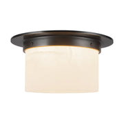Mineral 5" (11" Diameter) Flush Mount in Urban Bronze/Alabaster