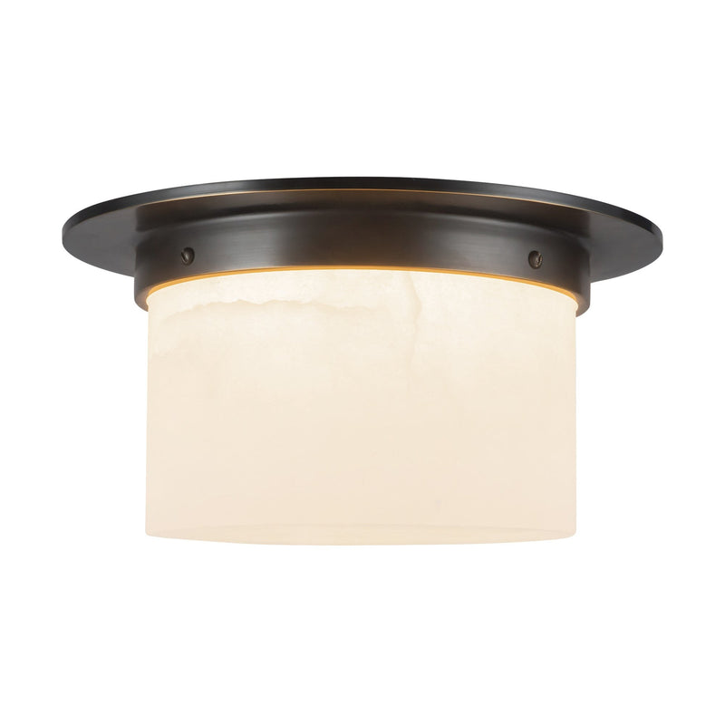 Mineral 5" (11" Diameter) Flush Mount in Urban Bronze/Alabaster