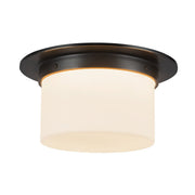 Mineral 5" (11" Diameter) Flush Mount in Urban Bronze/Opal Glass