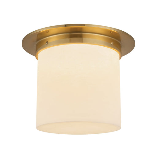 Mineral 8" (11" Diameter) Flush Mount in Patina Brass/Alabaster