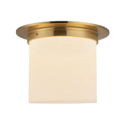Mineral 8" (11" Diameter) Flush Mount in Patina Brass/Alabaster