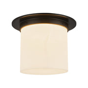 Mineral 8" (11" Diameter) Flush Mount in Urban Bronze/Alabaster