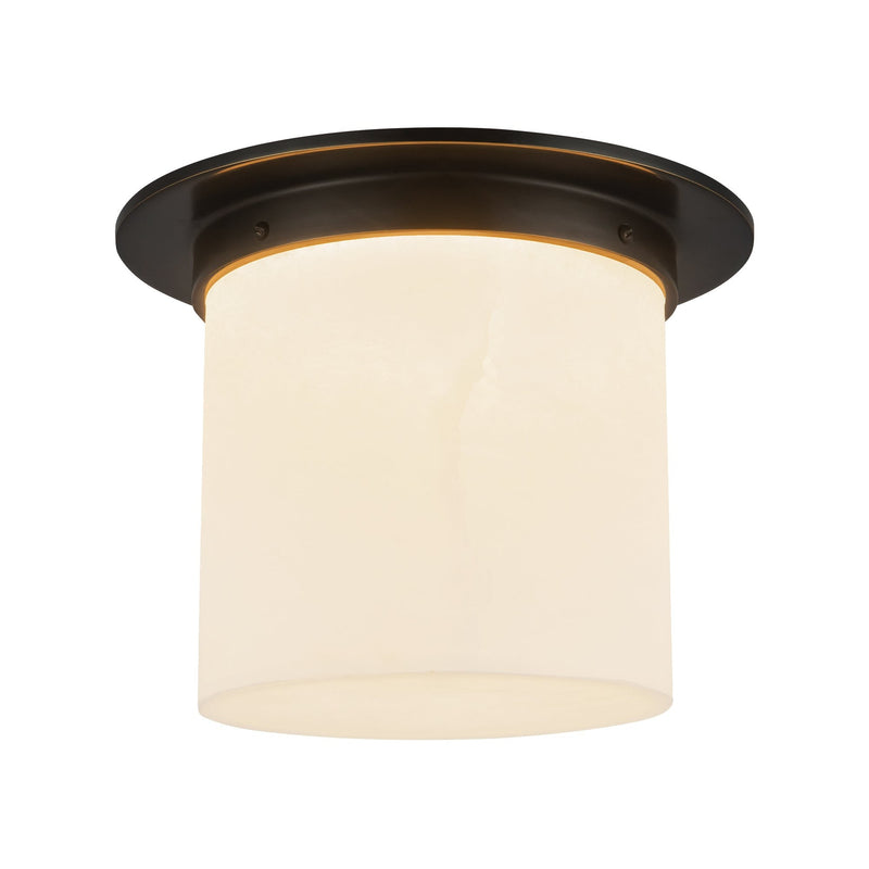Mineral 8" (11" Diameter) Flush Mount in Urban Bronze/Alabaster