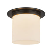Mineral 8" (11" Diameter) Flush Mount in Urban Bronze/Opal Glass
