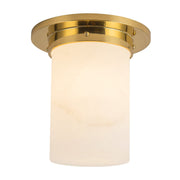 Mineral 8" (8" Diameter) Flush Mount in Patina Brass/Alabaster
