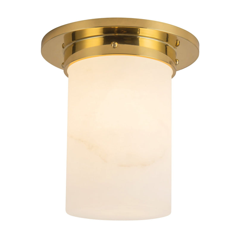 Mineral 8" (8" Diameter) Flush Mount in Patina Brass/Alabaster