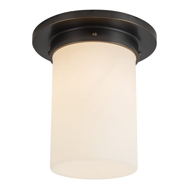 Mineral 8" (8" Diameter) Flush Mount in Urban Bronze/Opal Glass