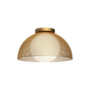 Haven 12" Flush Mount in Gold/Opal Matte Glass