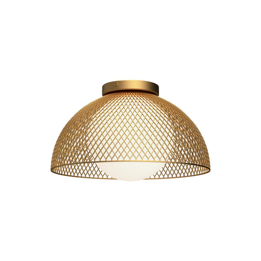 Haven 12" Flush Mount in Gold/Opal Matte Glass