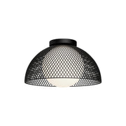Haven 12" Flush Mount in Matte Black/Opal Matte Glass