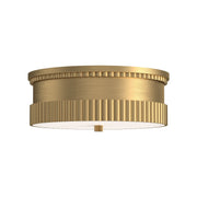 Rue 14" 3-Light Flush Mount in Brushed Gold