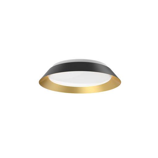 Jasper 14" Flush Mount in Black/Gold