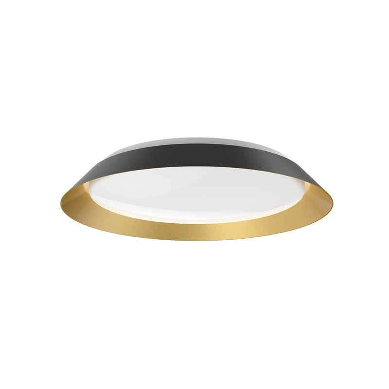 Jasper 19" Flush Mount in Black/Gold