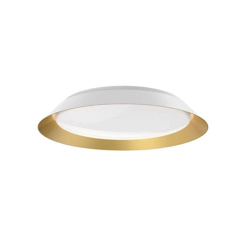 Jasper 19" Flush Mount in White/Gold
