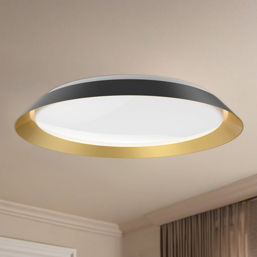 Jasper 23" Flush Mount in Black/Gold