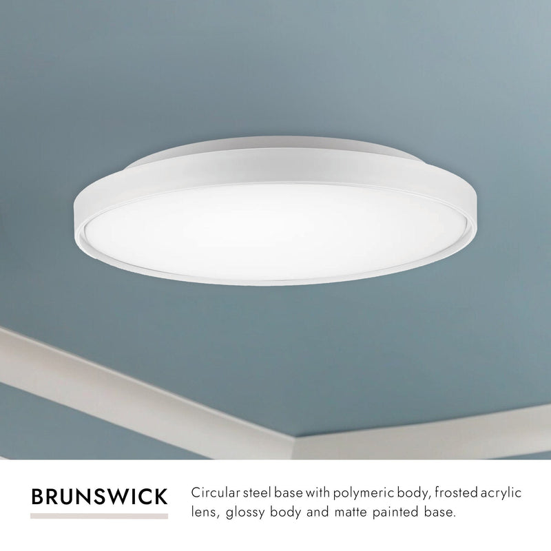 Brunswick 22" Flush Mount in White
