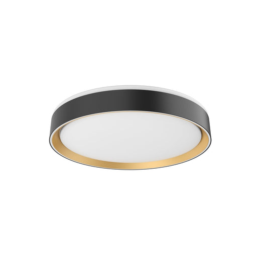 Essex 16" Flush Mount in Black/Gold
