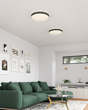 Essex 20" Flush Mount in Black/Gold