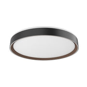 Essex 20" Flush Mount in Black/Walnut