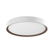 Essex 20" Flush Mount in White/Walnut