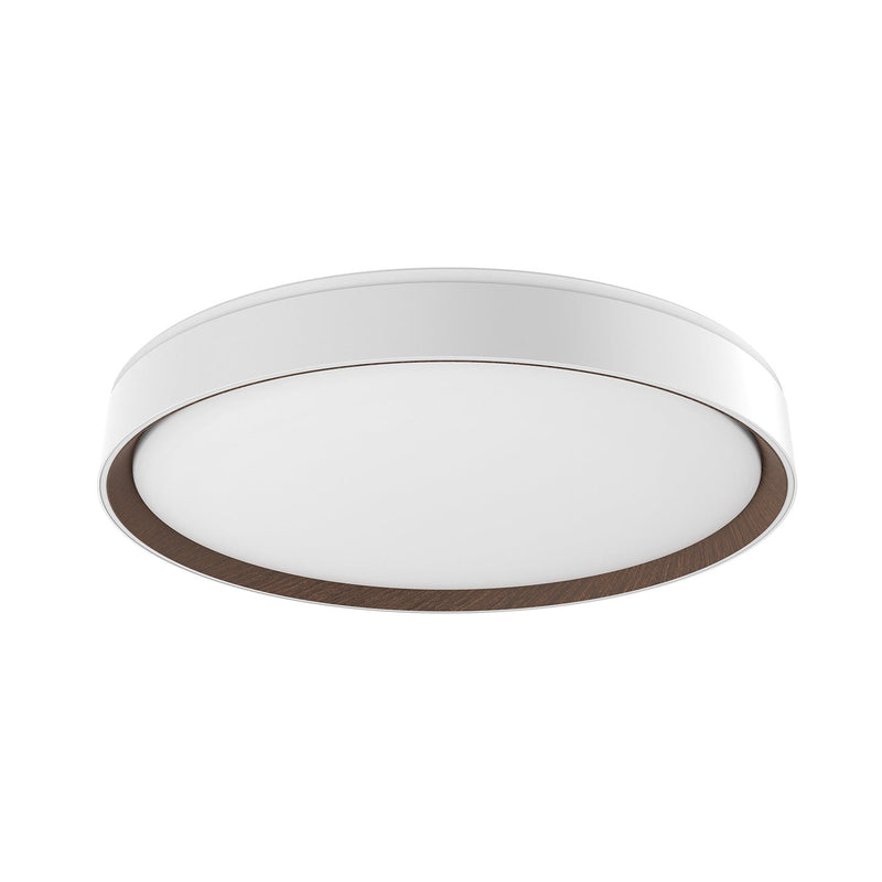 Essex 20" Flush Mount in White/Walnut