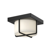 Regalo 7" Flush Mount in Black/Opal Glass