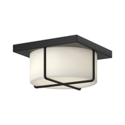Regalo 10" Flush Mount in Black/Opal Glass