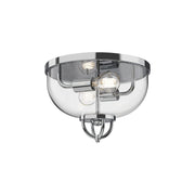 Lancaster 13" 2-Light Flush Mount in Chrome