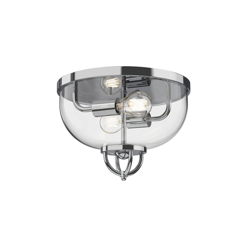 Lancaster 13" 2-Light Flush Mount in Chrome