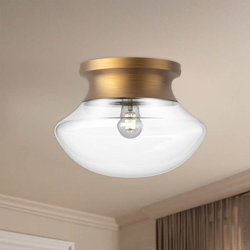 Marcel 11" Flush Mount in Aged Gold