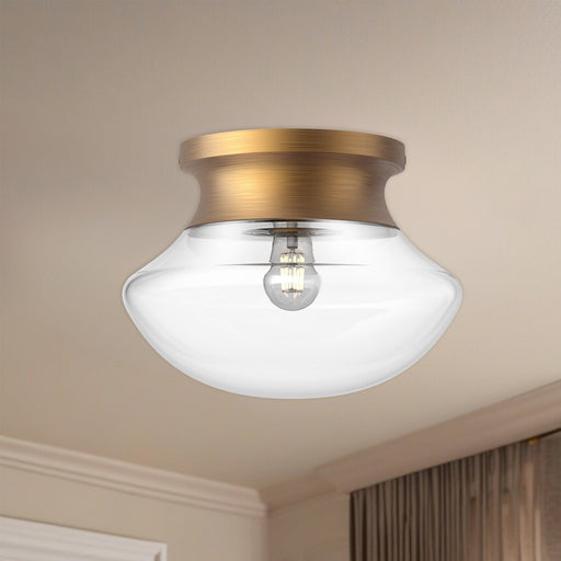 Marcel 11" Flush Mount in Aged Gold