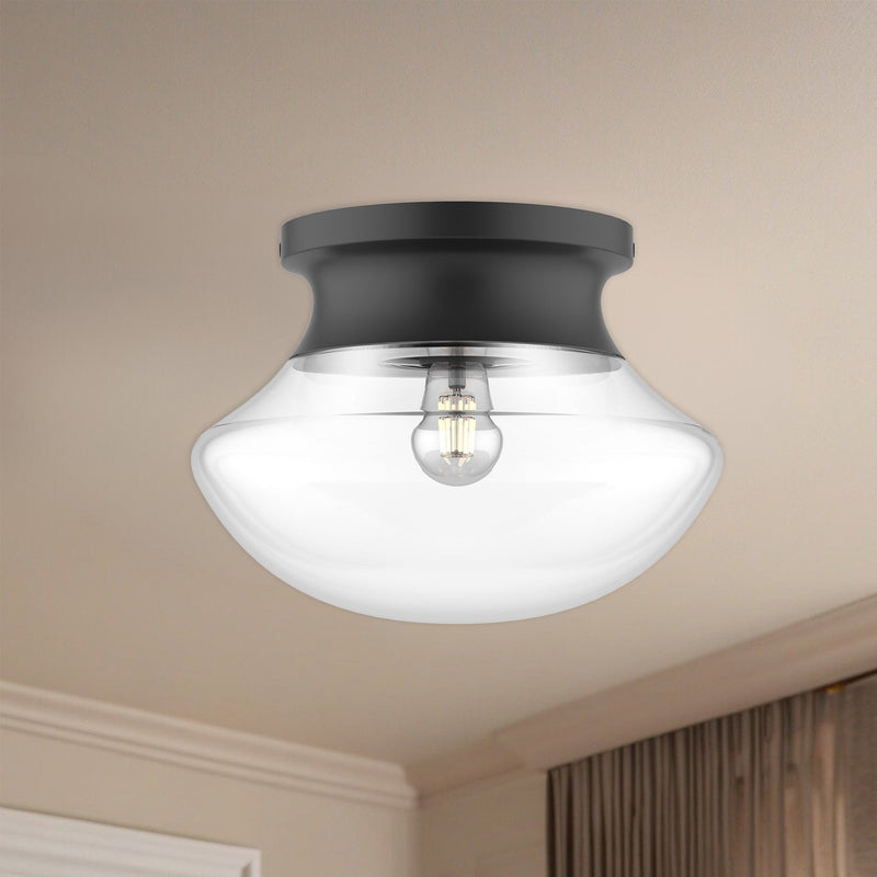 Marcel 11" Flush Mount in Matte Black