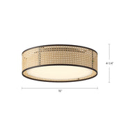 Lyla 16" LED Flush Mount in Rattan