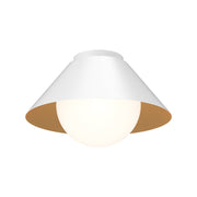 Remy 14" Flush Mount in White/Opal Glass