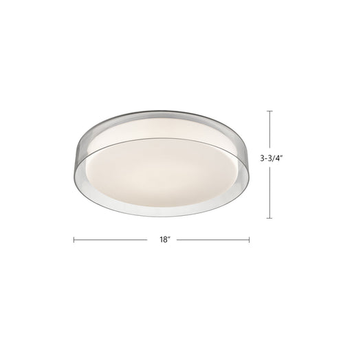 Aston 18" Flush Mount in Clear